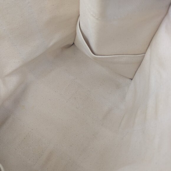 Hermes Beige Canvas with Orange Fabric Straps Garden Party Tote Bag - Picture 10 of 11